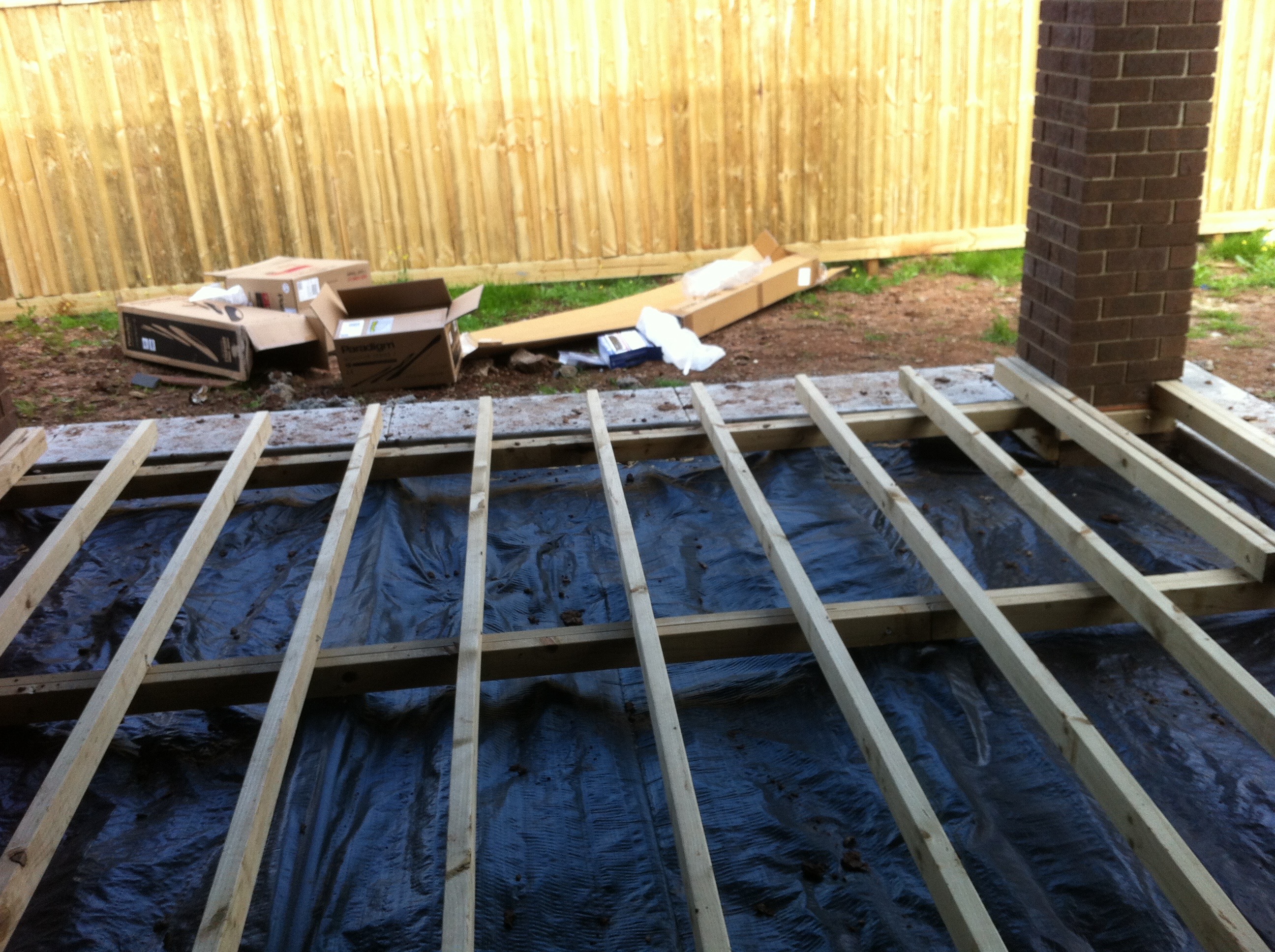 decking framework with weedmat (3)