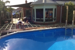 decking around pool start to finish (3)